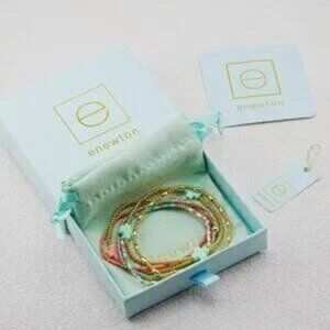 ✨Enewton 6pcs Gold & Colorful Beaded Cross Bracelet Set💕